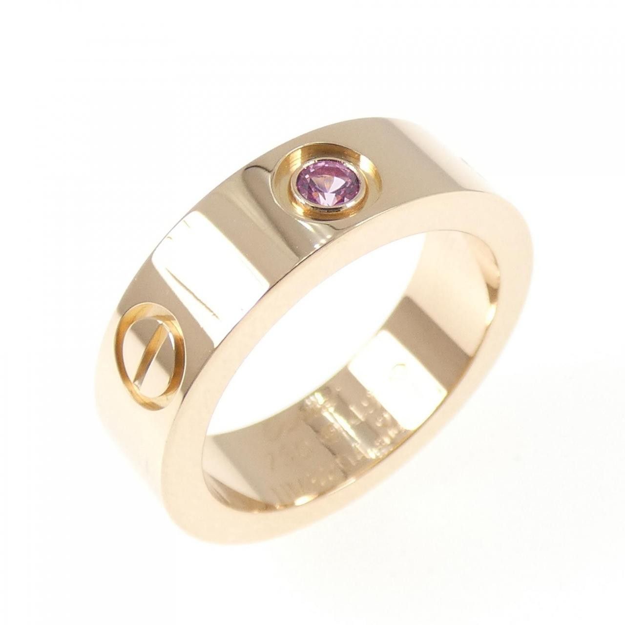 Cartier Cartier Cartier Love 1P 750 Pink Gold Sapphire Ring Size 49 Precious Metal Ring DUTY FREE for USA Size ONE SIZE - 1 Thumbnail