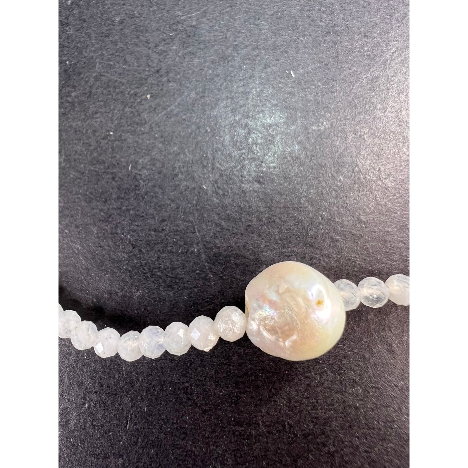 Other Rainbow moonstone and pearl necklace with sterling clasp Size ONE SIZE - 6 Thumbnail