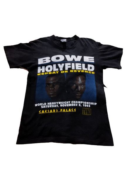 Vintage Vintage 1993 Riddick Bowe Vs Evander Holyfield Tee Size US M / EU 48-50 / 2 - 1 Thumbnail
