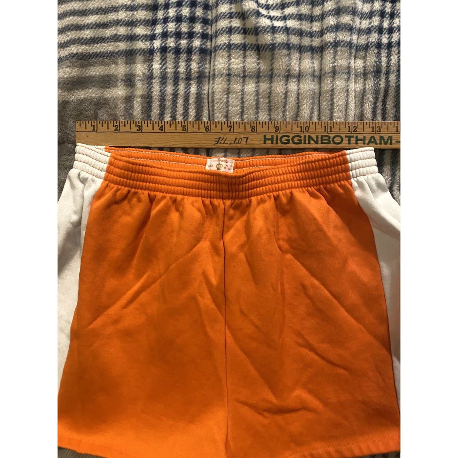 Vintage VINTAGE Regal 70s High Waist Gym Shorts Orange White XL Women Deadstock Size 40" / US 18 - 6 Thumbnail