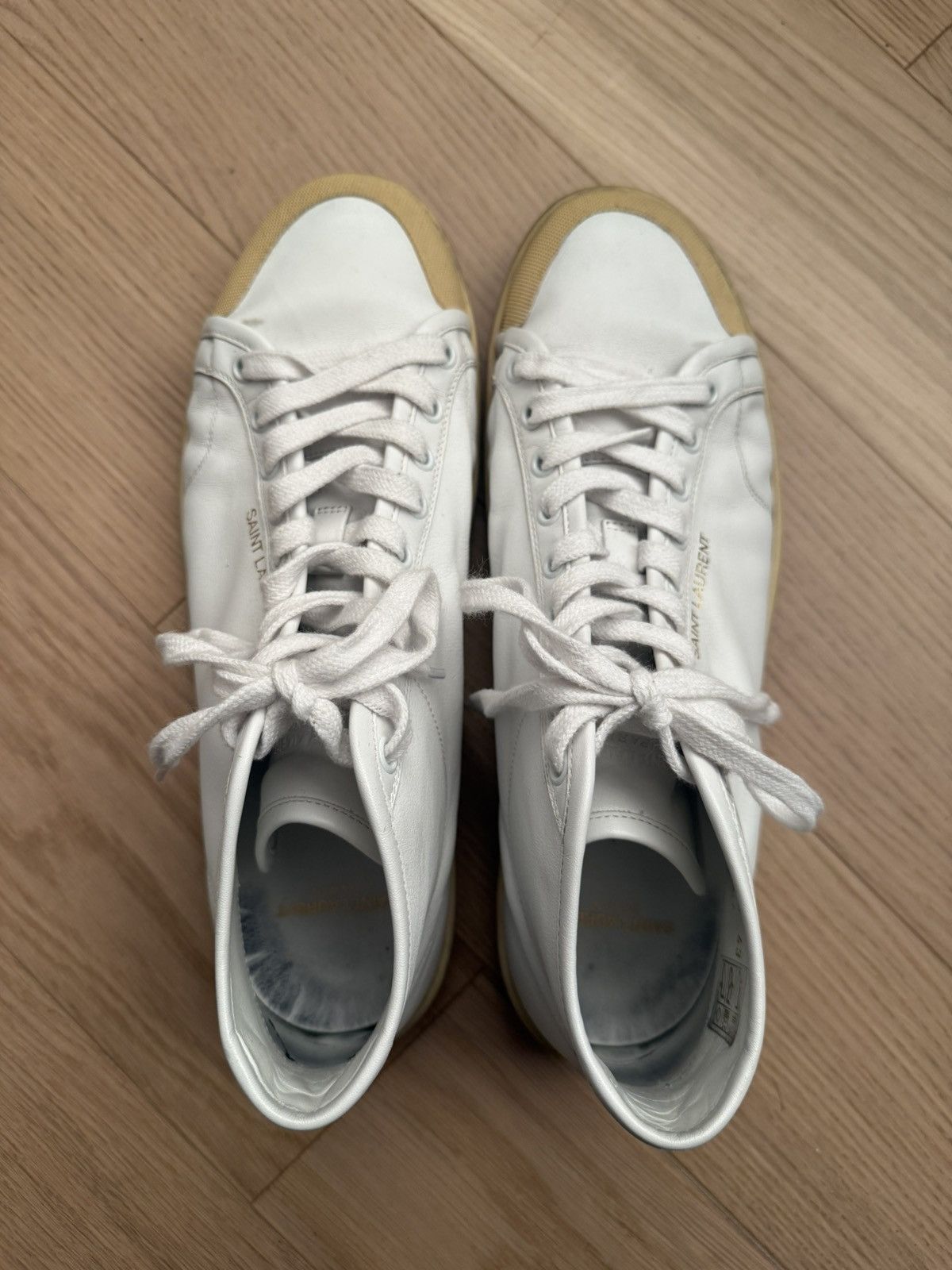 Saint Laurent Paris Saint Laurent Paris Mid Top Sneaker in White Size US 10 / EU 43 - 2 Thumbnail
