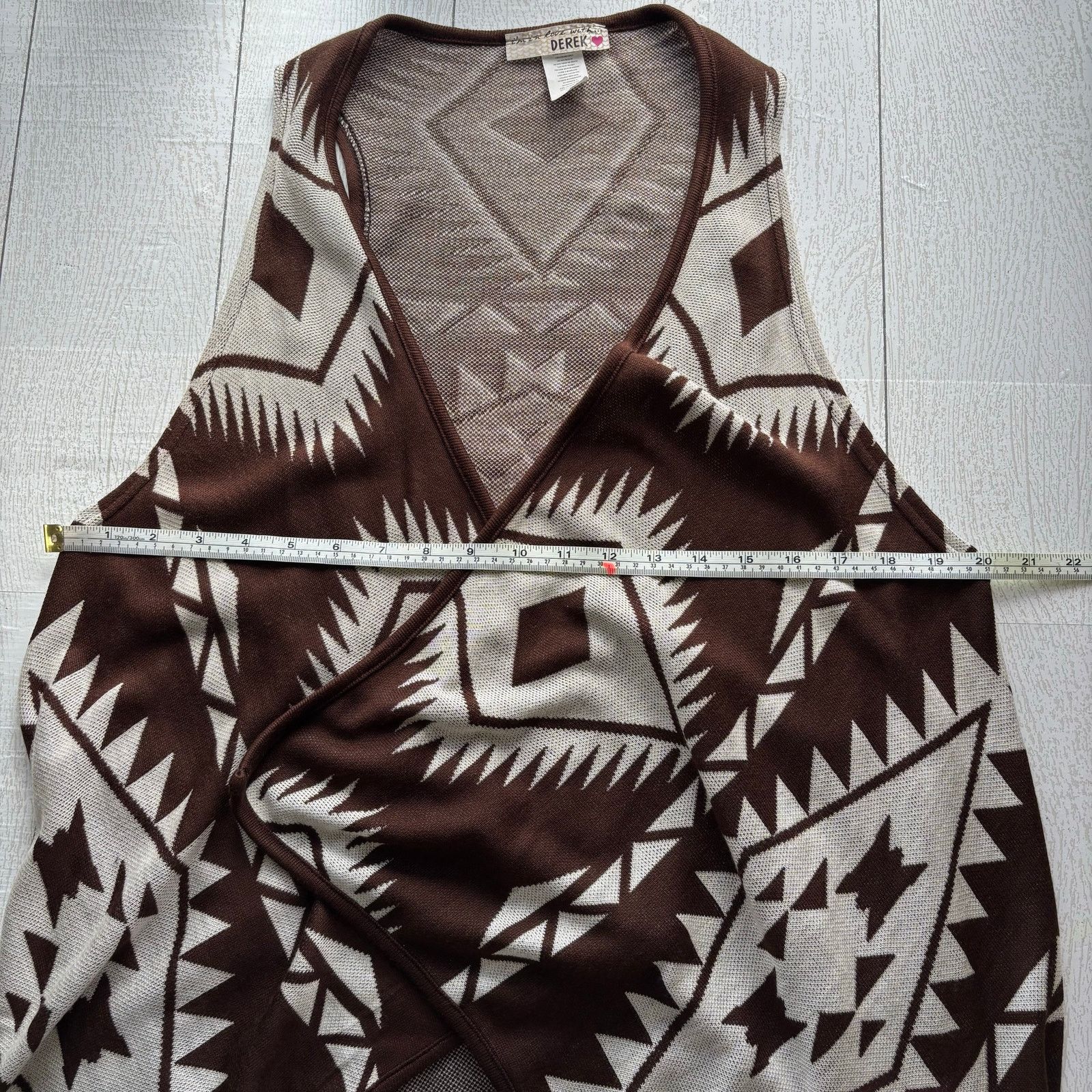 Other IML Derek Geometric Open Front Vest L/XL Brown Pink Size L / US 10 / IT 46 - 6 Thumbnail