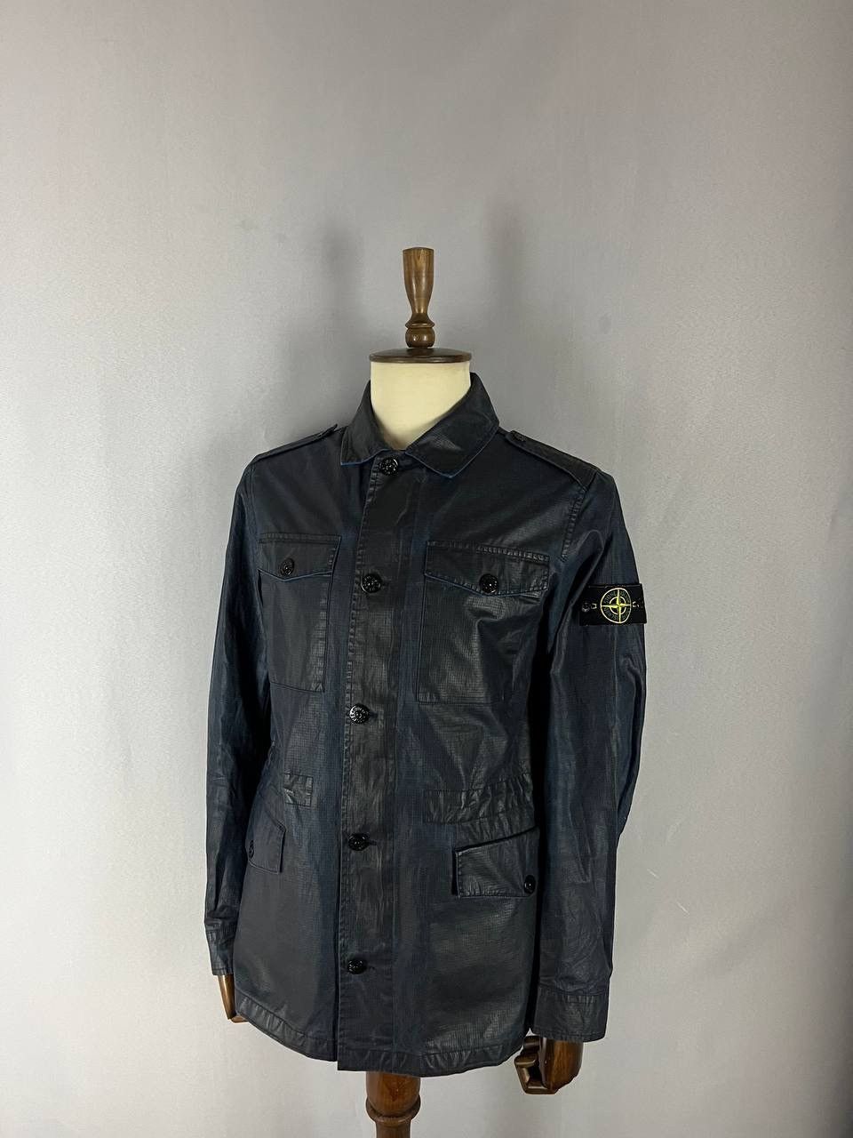 Stone Island Stone Island 2011 Rip Stop Coated Multi Pocket Jacket Navy Size US S / EU 44-46 / 1 - 1 Thumbnail