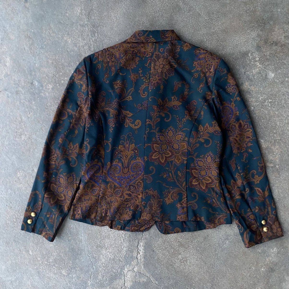 Burberry ‼️LAST DROP‼️Burberry Vintage Floral Paisley Blazer Jacket Size S / US 4 / IT 40 - 4 Thumbnail