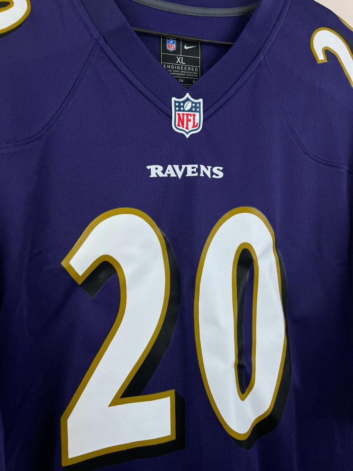 Nike Baltimore Ravens Ed Reed #20 Nike Game Jersey Men’s XL Size ONE SIZE - 8 Thumbnail