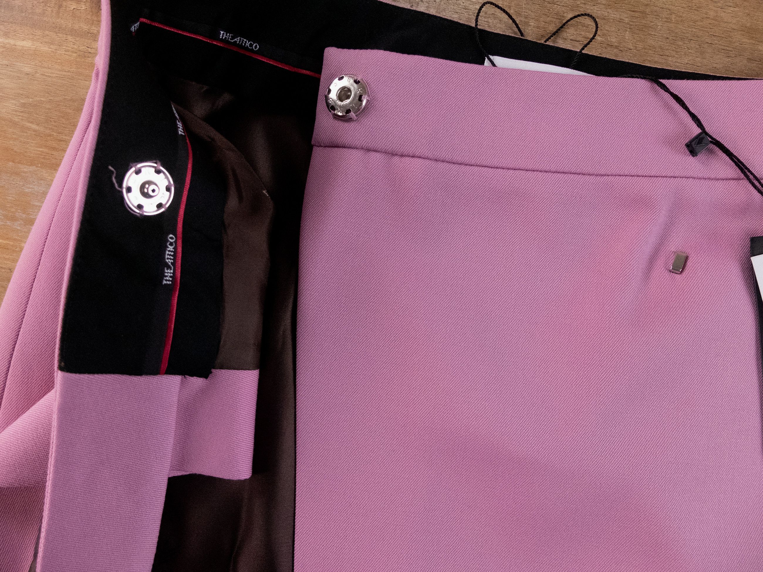 The Attico THE ATTICO orchid haze pink wool mini envelope skirt 4 / 40 Size 27" / US 4 / IT 40 - 9 Thumbnail