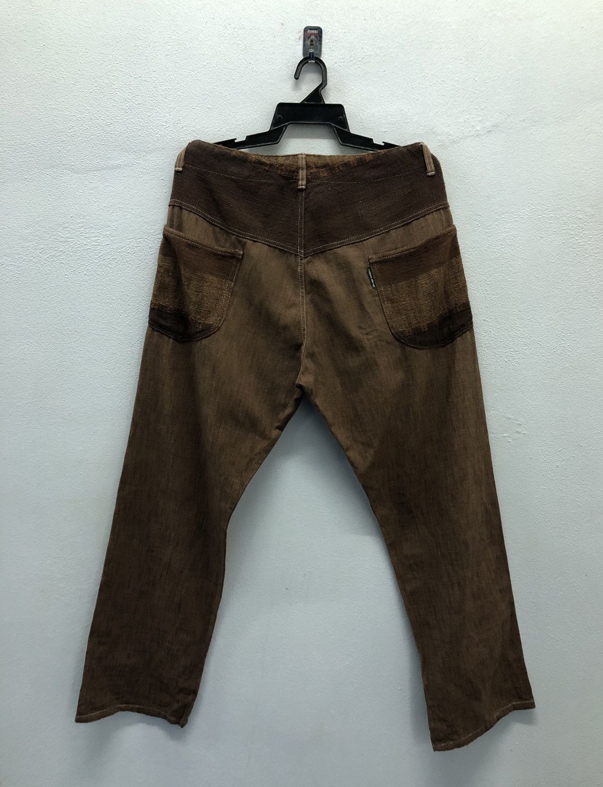 Japanese Brand CNCV concave attempt Brown Distressed Dye Cotton Pant SizeL Size US 35 - 2 Thumbnail