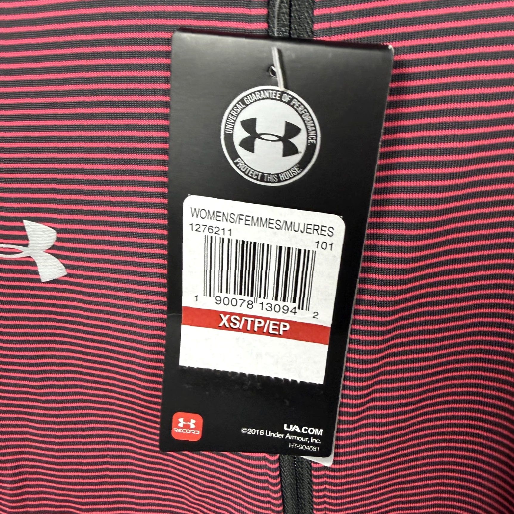 Under Armour Under Armour HeatGear Pullover Womens XS Pink Gray 1/4 Zip Striped NWT Size XS / US 0-2 / IT 36-38 - 2 Thumbnail