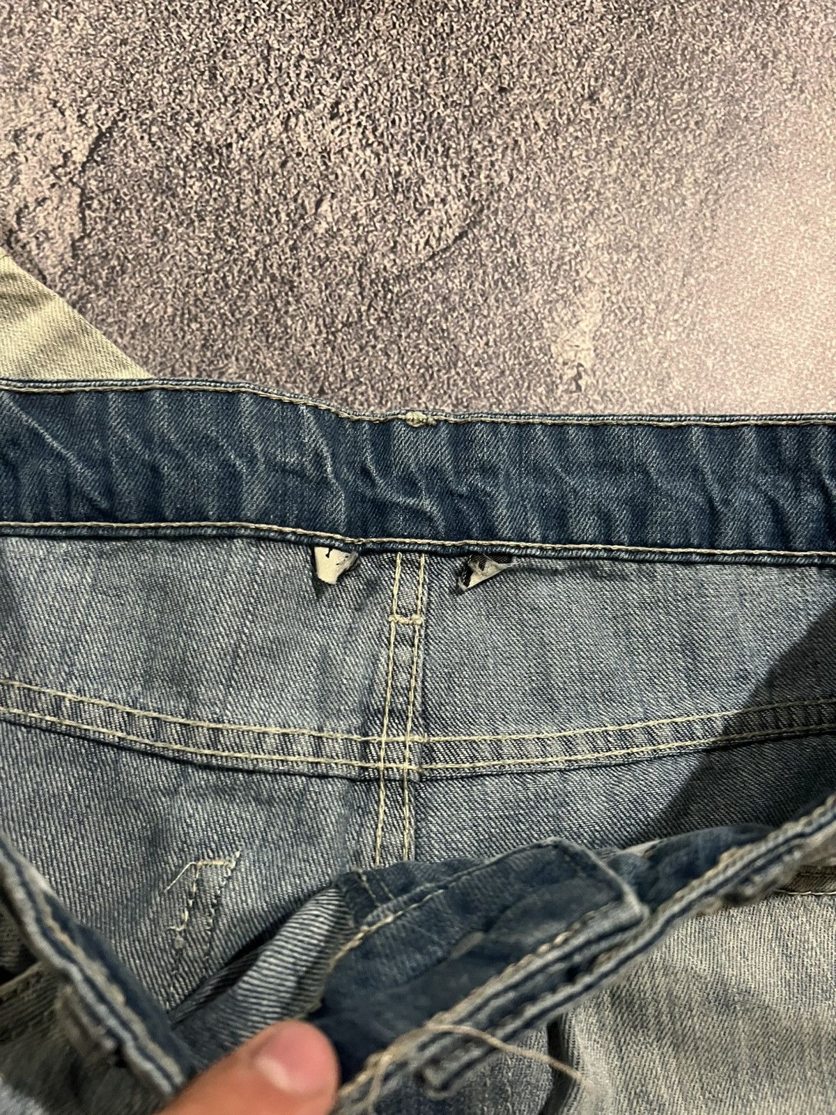 Japanese Brand Designer Flared Y2K Light Denim / Archive Number Nine Style Size US 32 / EU 48 - 8 Thumbnail