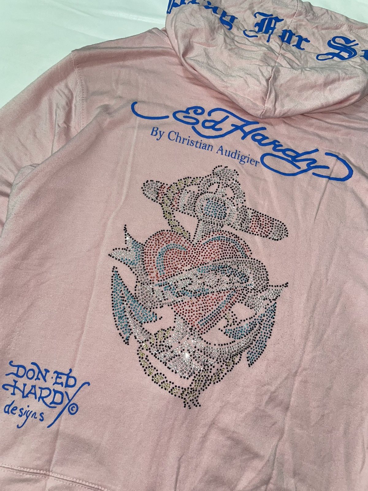 Ed Hardy × Japanese Brand Ed Hardy Japanese streetwear zip hoodie Size L / US 10 / IT 46 - 5 Thumbnail