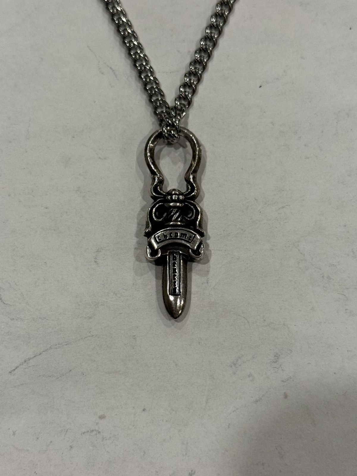 Chrome Hearts Chrome Hearts Dagger Pendant Cuban Link Chain Necklace 925 Size ONE SIZE - 11 Thumbnail