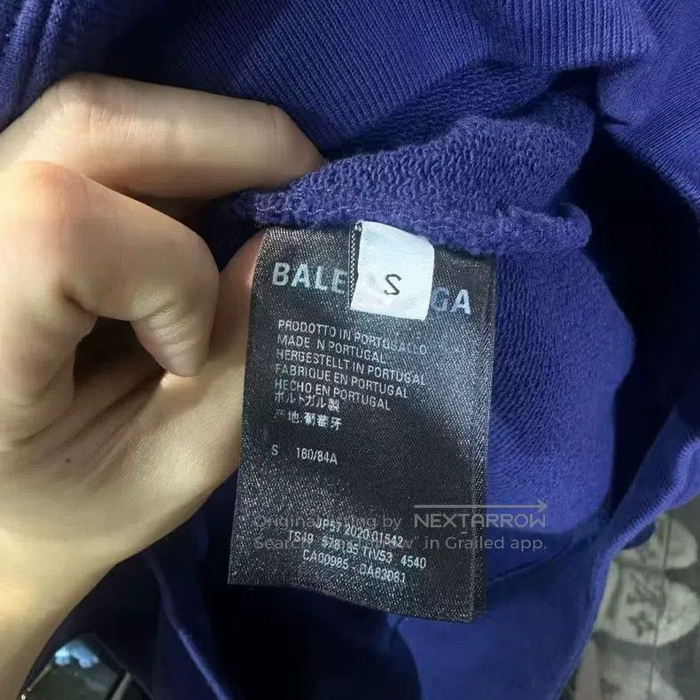 Balenciaga Balenciaga Deep Blue Coke Hooded Sweatshirt Size US S / EU 44-46 / 1 - 5 Thumbnail