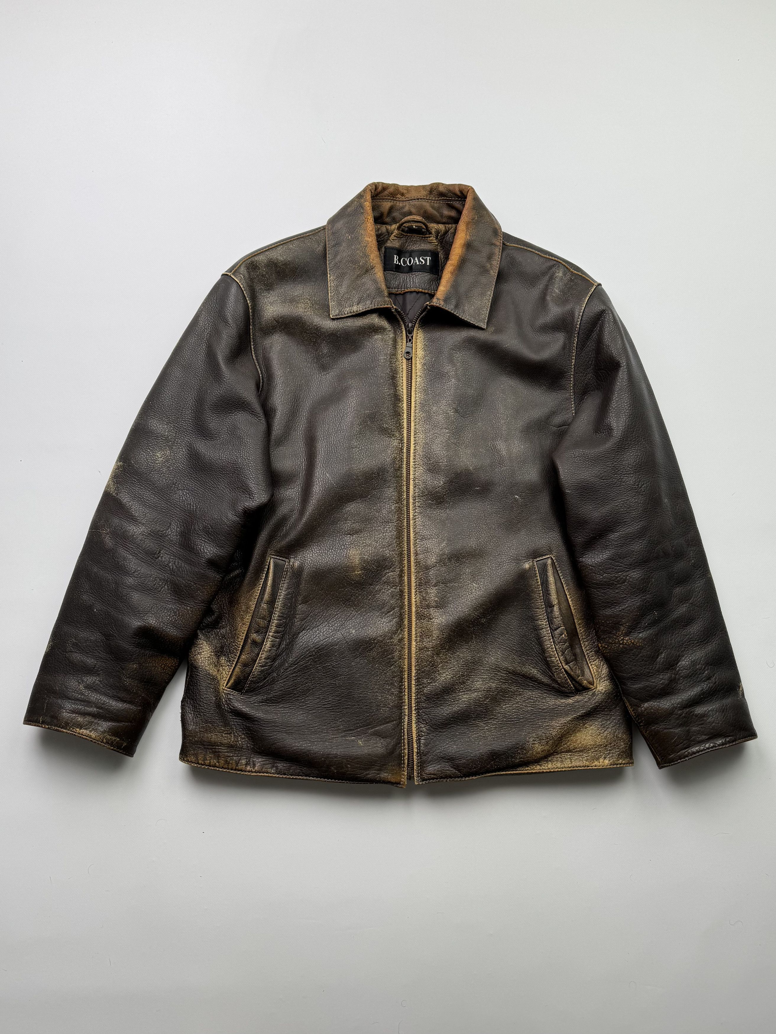 Branded Leather × Leather Jacket × Usn ORCHARD M/C DIST INC