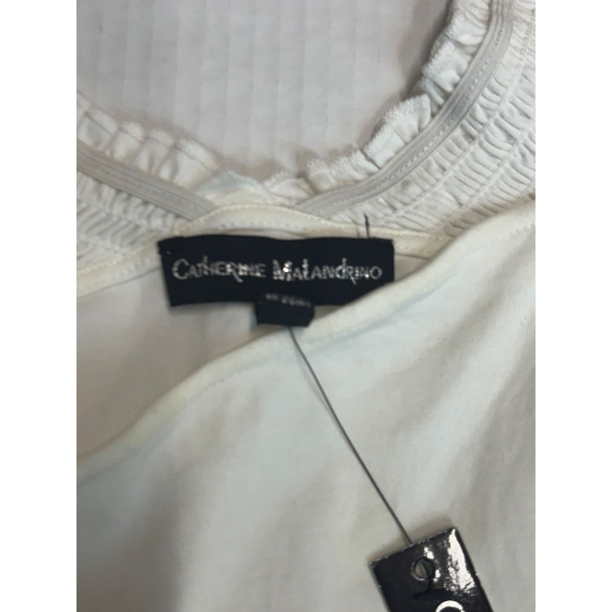 Other Catherine Malandrino Flutter-Sleeves Top, White, L Size L / US 10 / IT 46 - 7 Thumbnail
