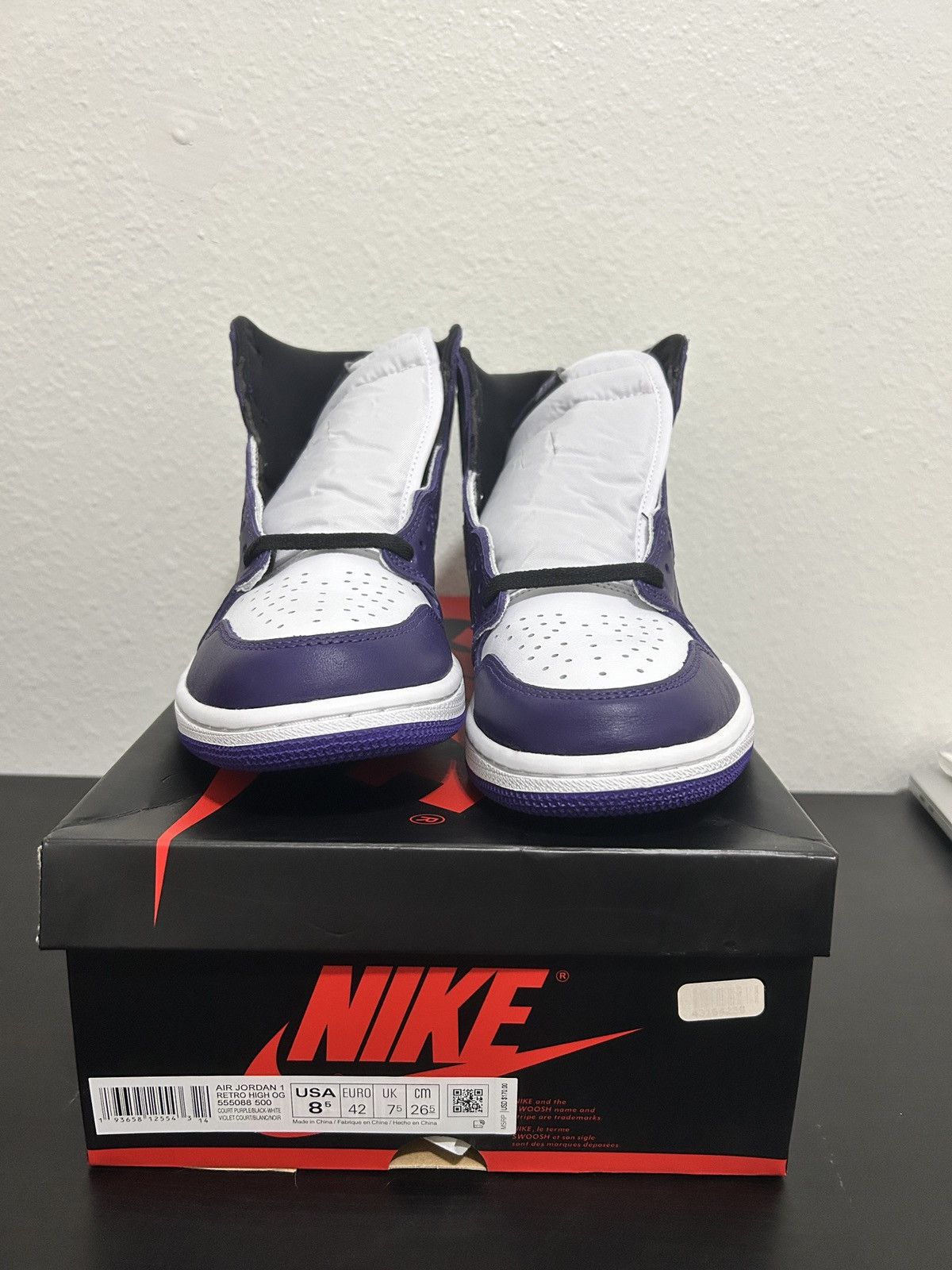 Jordan Brand Jordan 1 High Court Purple 🍇 Size US 8.5 / EU 41-42 - 4 Thumbnail
