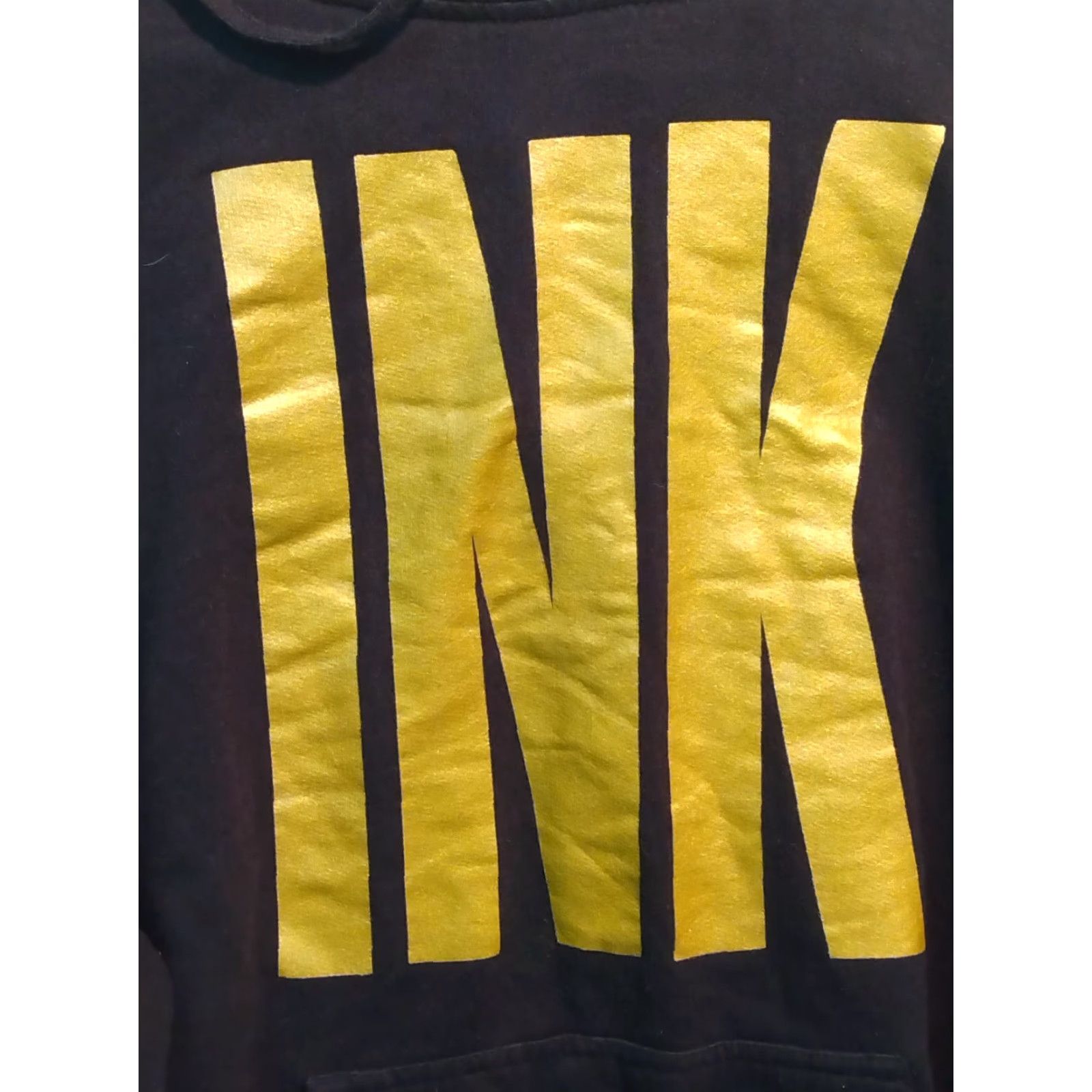 Brandblack Ink Addict Black Hoodie Medium 38" Chest Womens Tattoo Graphic Print Pullover Knit 100% Cotton Activewear Size XS / US 0-2 / IT 36-38 - 2 Thumbnail
