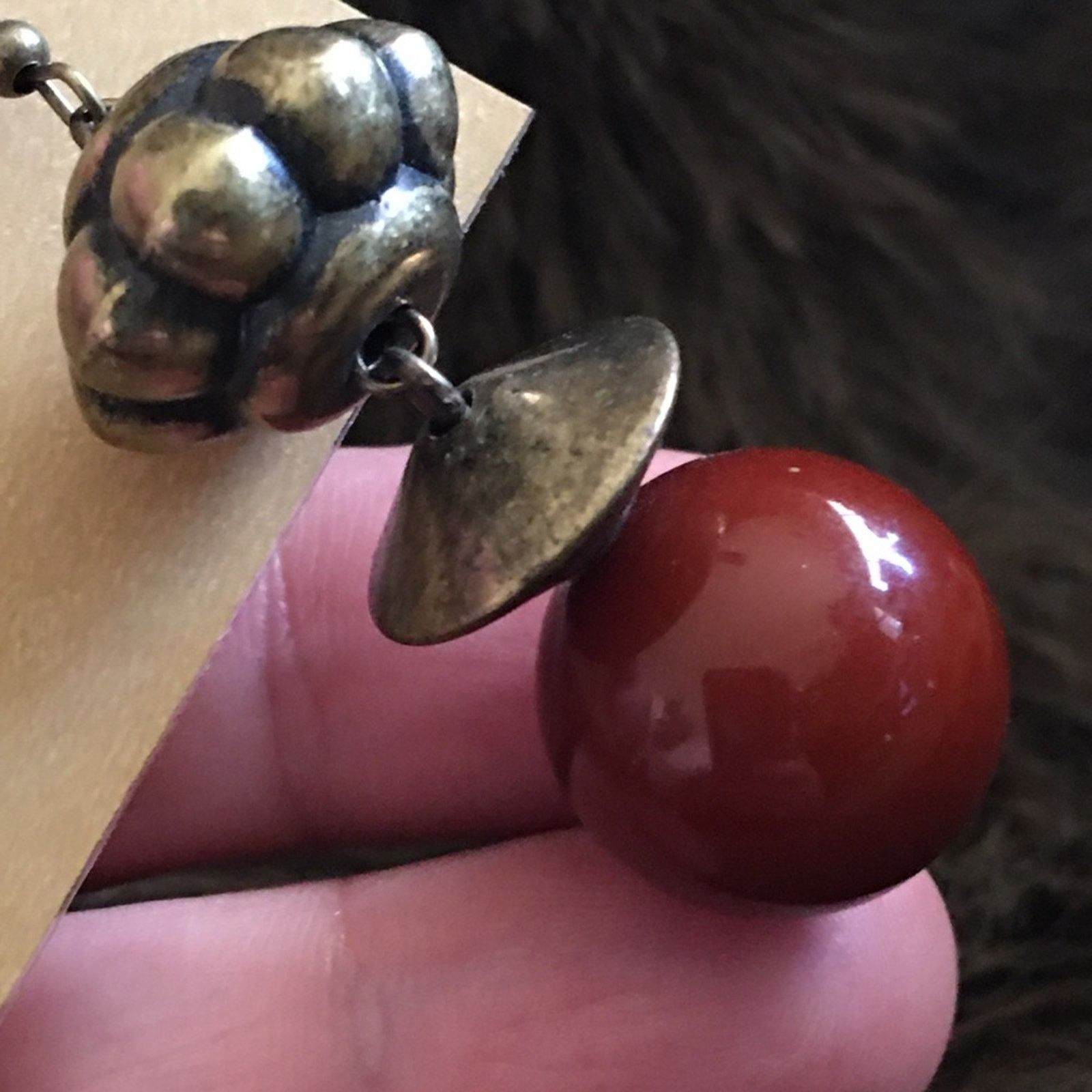 Jewelry Boho brass tone brown glass bead drop earrings Size ONE SIZE - 3 Thumbnail