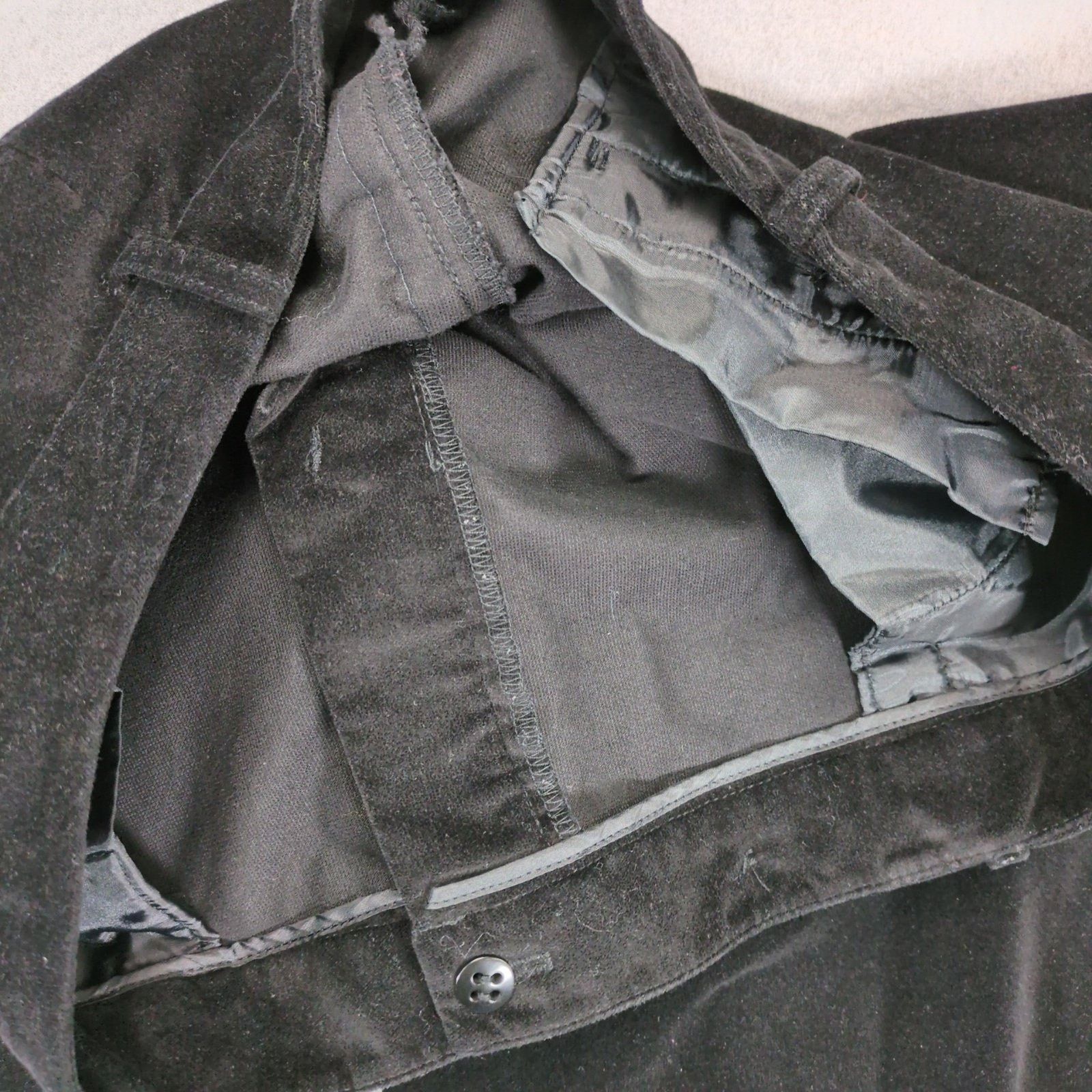 Other Talbots Curvy Women's 14 Black Velvet Velour Casual Pants Size 36" / US 14 / IT 50 - 4 Thumbnail