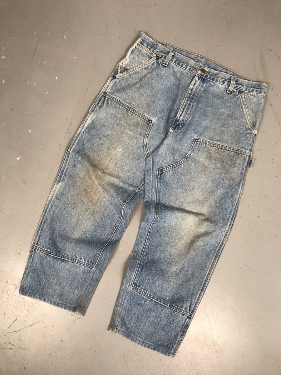 Carhartt × Vintage Carhartt double knee B73 DST Denim Size US 37 - 2 Thumbnail