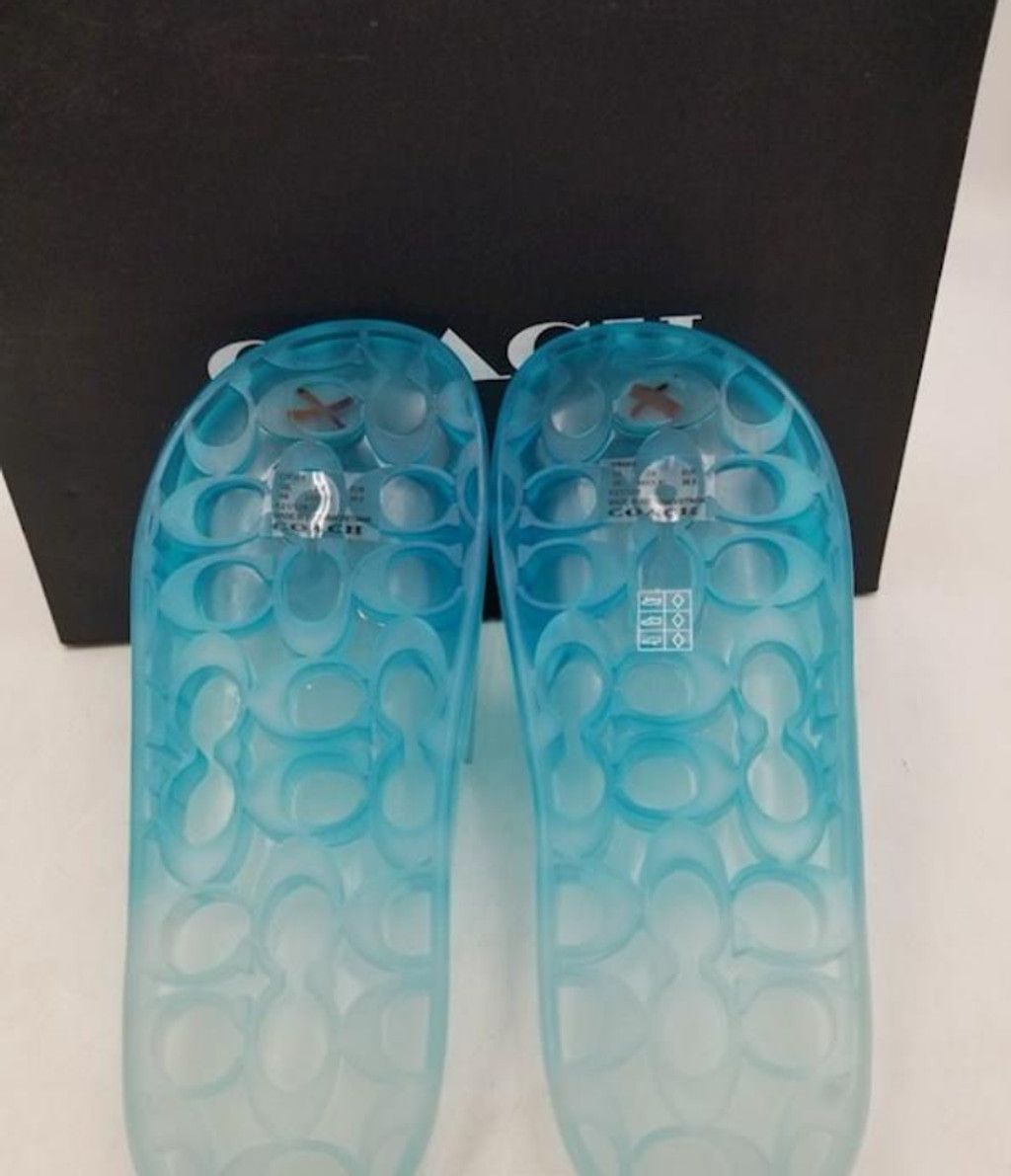 Coach Coach C3068 Ulyssa Sea Mist Rubber Slide, Size 8B NIB Size US 8 / IT 38 - 4 Thumbnail
