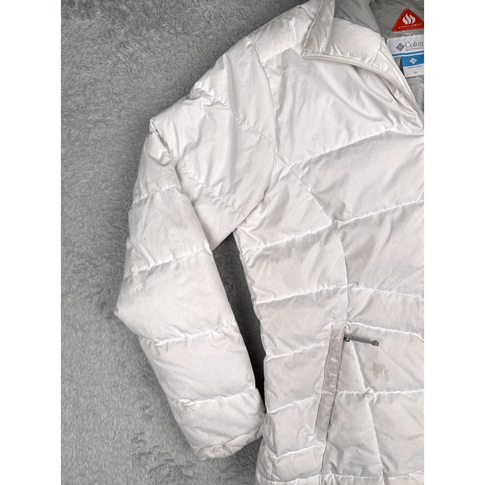 Vintage Columbia Jacket Womens M White Omni-Heat Hooded Puffer Ski Winter Outdoor Size M / US 6-8 / IT 42-44 - 6 Thumbnail