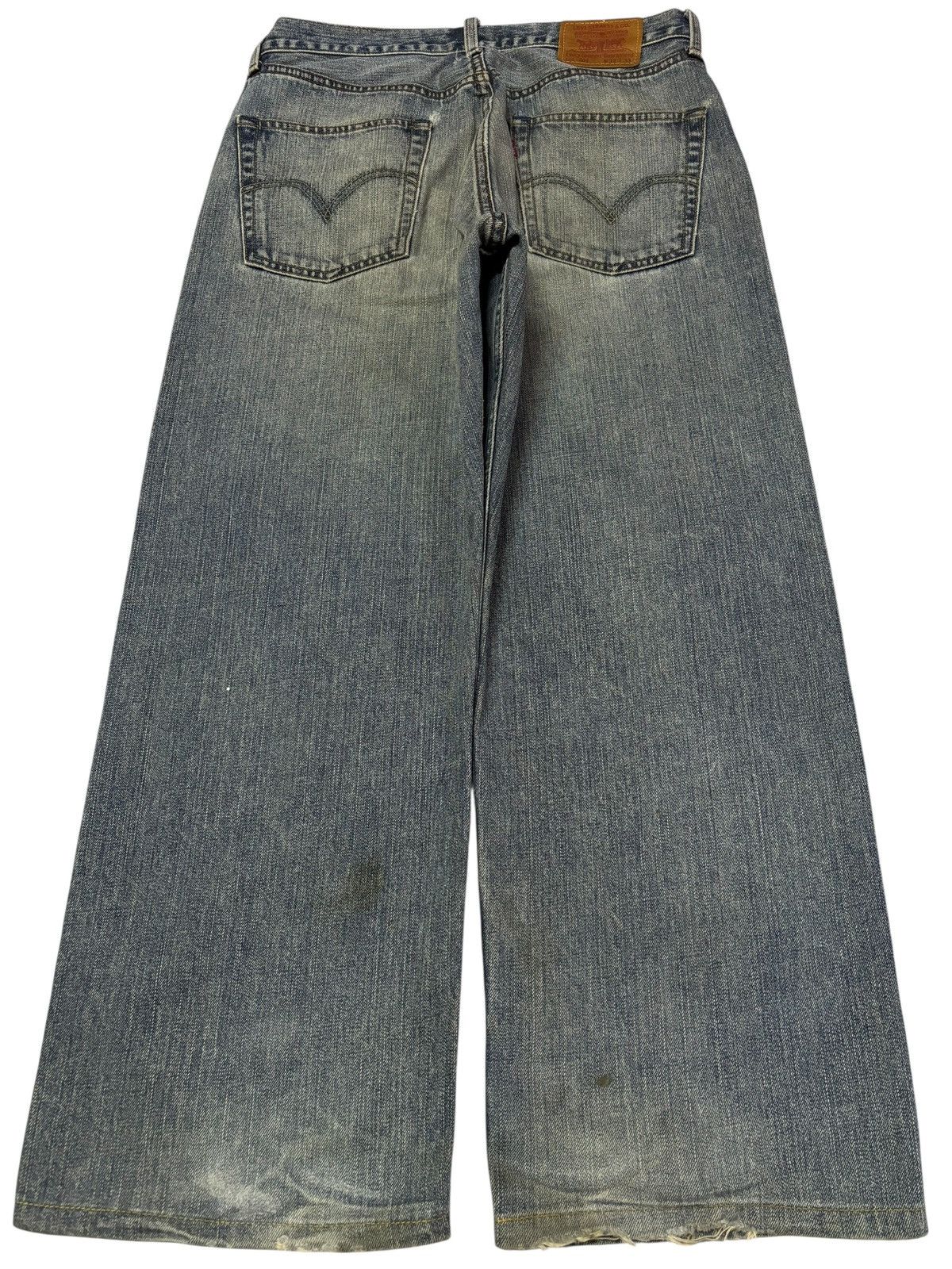 Levi's Vtg 90s Levis 504 Distressed Jeans Size US 31 - 2 Thumbnail