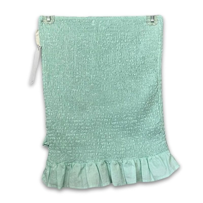 Other Kendall & Kylie Mini Skirt Smocked Ruffles Green Women's S Size 27" / US 4 / IT 40 - 3 Thumbnail