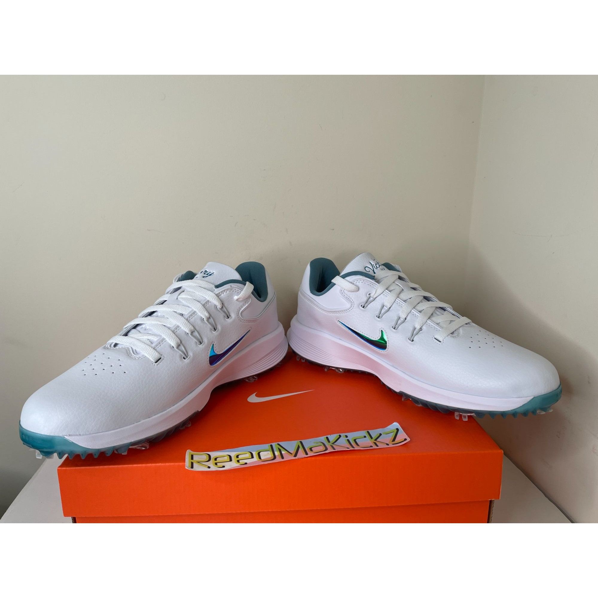Nike Nike Victory Pro 4 Golf White Blue Iridescent Mens 5.5us Size US 5.5 / EU 38 - 3 Thumbnail