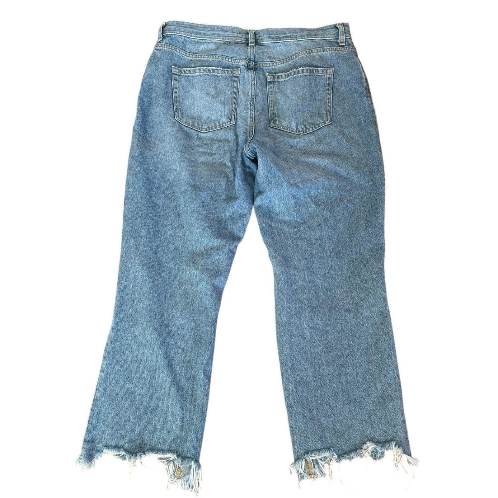 Free People FREE PEOPLE Maggie Mid Rise Straight Leg Jeans Distressed 31 Size 31" - 5 Thumbnail