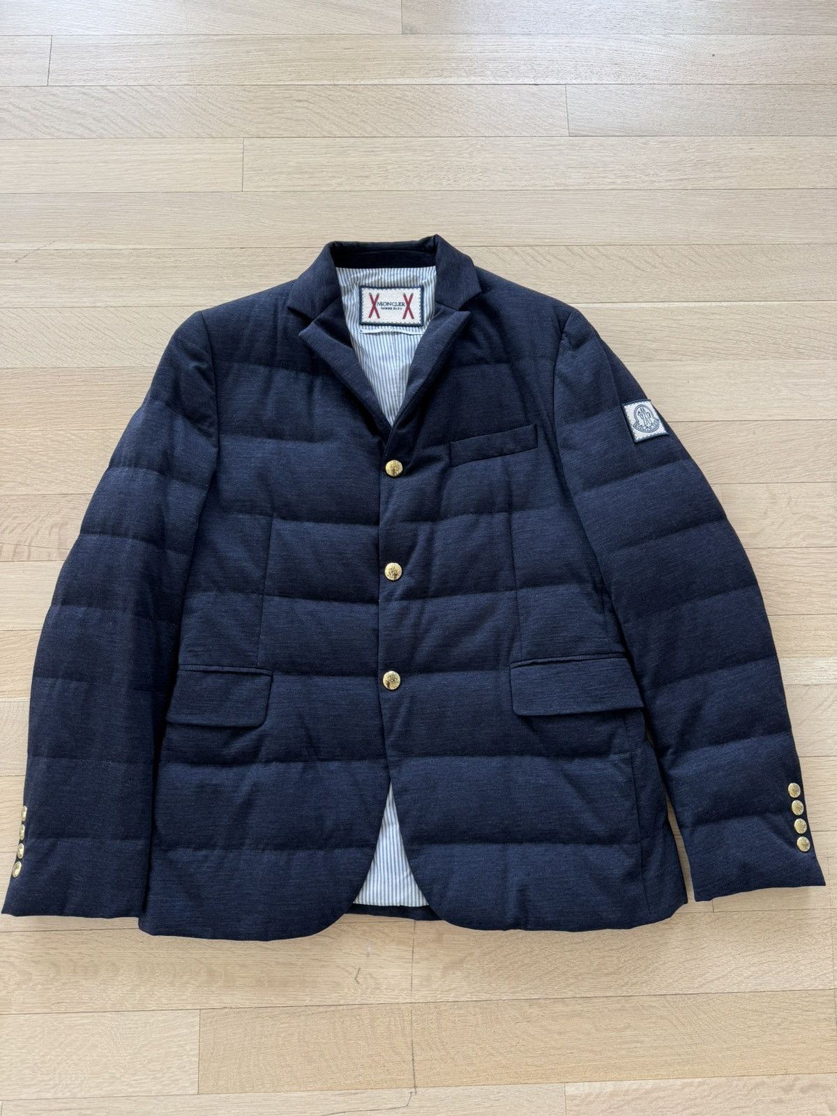Moncler Gamme Bleu × Thom Browne Limited Edition Down Blazer by Thom Brown for Moncler Size US M / EU 48-50 / 2 - 6 Thumbnail