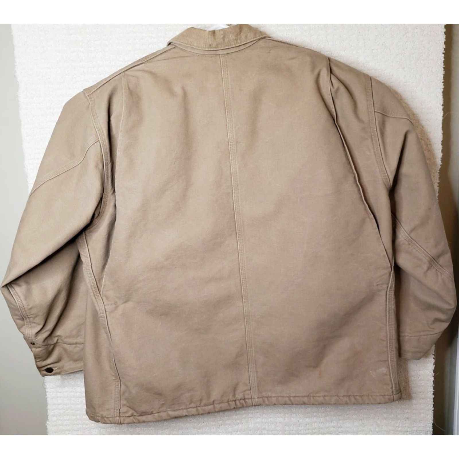 Carhartt VINTAGE Carhartt Men's 2XL Regular Blanket Lined Canvas Jacket Coat C02 SDL Sandstone Workwear Chore Barn Coat Mens Size US XXL / EU 58 / 5 - 5 Thumbnail