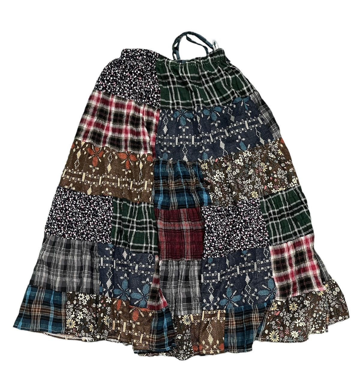 Japanese Brand Agile Patchwork Needles style Skirt Size 32" / US 10 / IT 46 - 2 Thumbnail