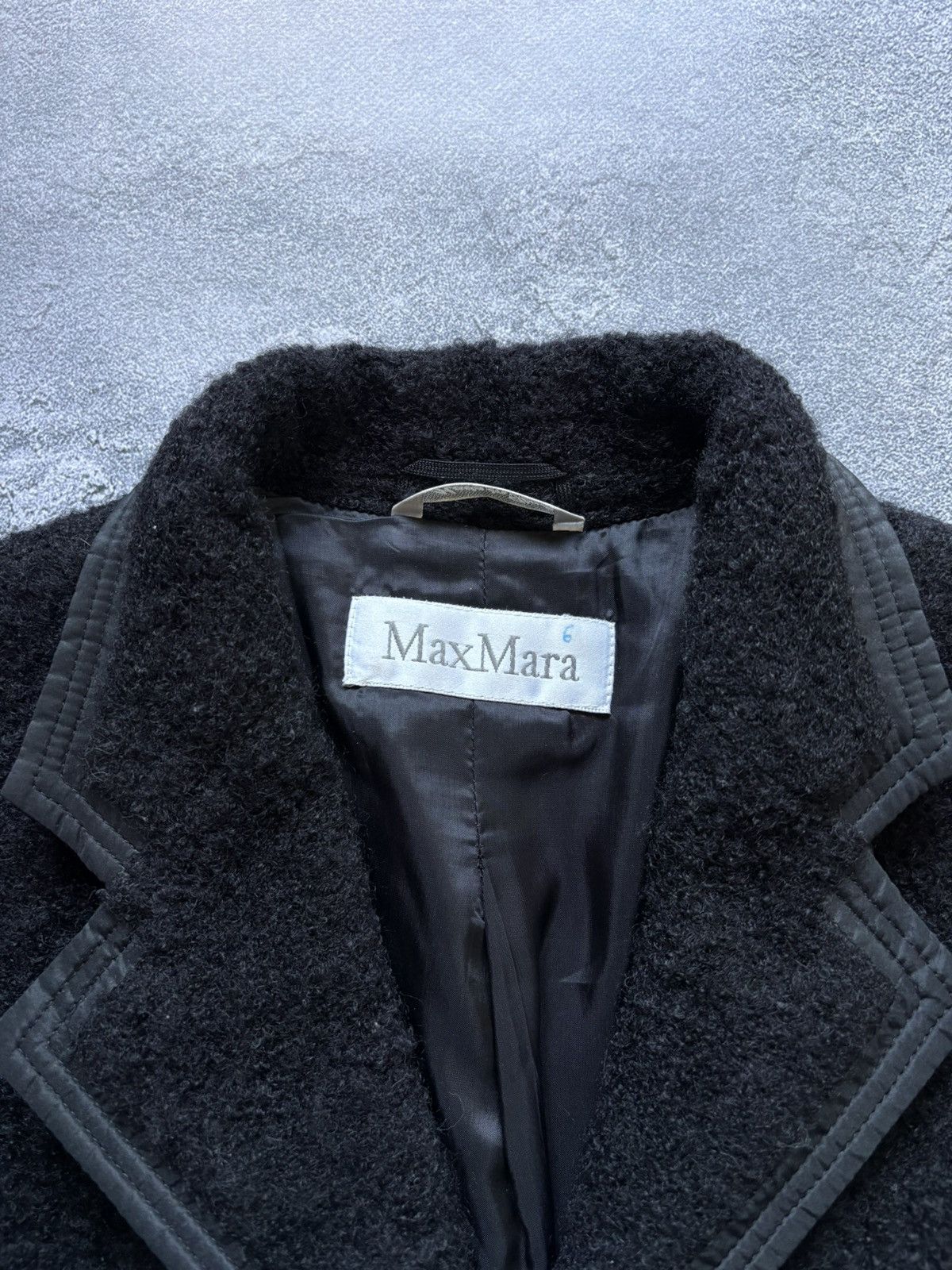 Max Mara Vintage Max Mara Luxury Mohair Black Blazer Jacket Size L / US 10 / IT 46 - 5 Thumbnail