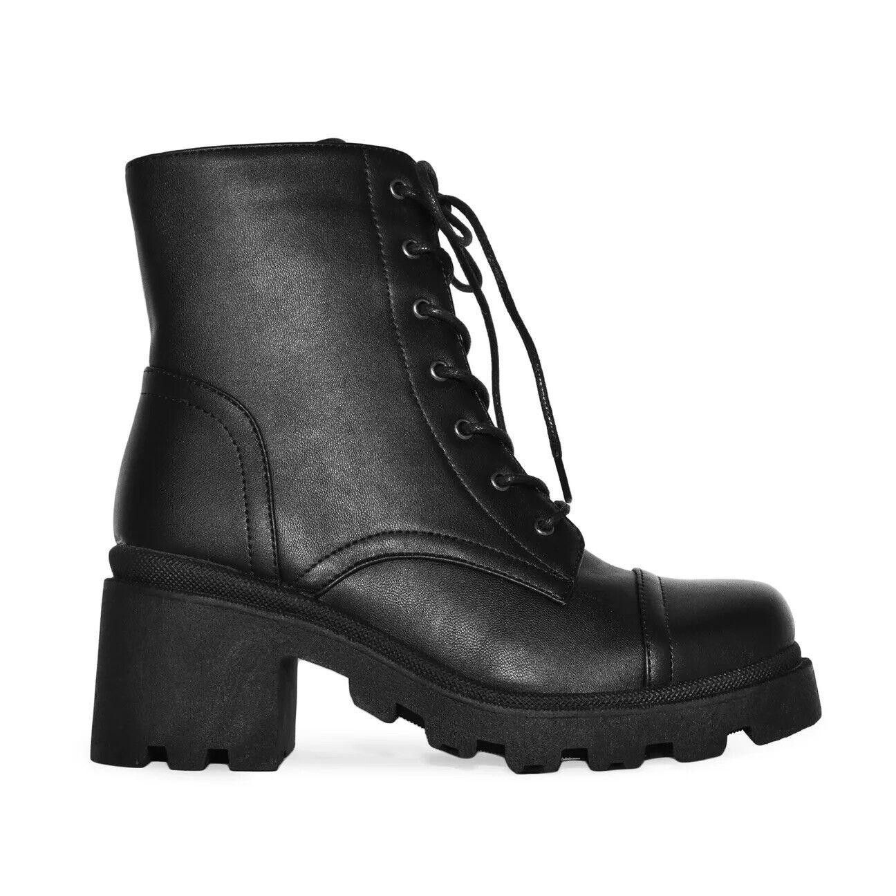 Designer Black Combat Boots Wild Diva Dolls Kill Size 6 Size US 6 / IT 36 - 1 Thumbnail