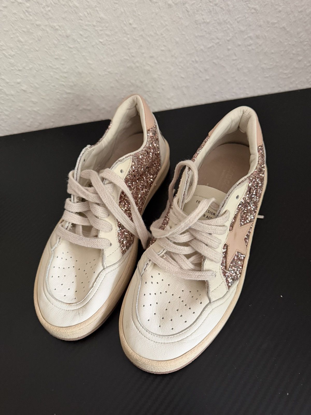 Golden Goose Golden Goose Ball Star Glitter Pink Low Top Sneakers Size US 5 / IT 35 - 5 Thumbnail