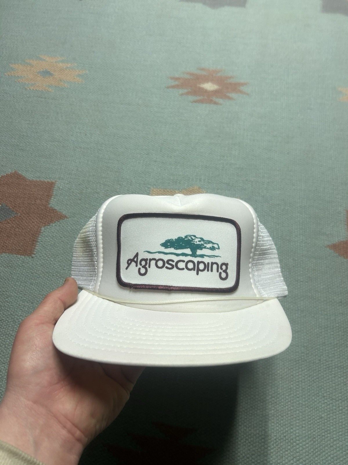 Vintage Vtg trucker hat Agroscaping Swartz creek Michigan patch snap Size ONE SIZE - 2 Thumbnail