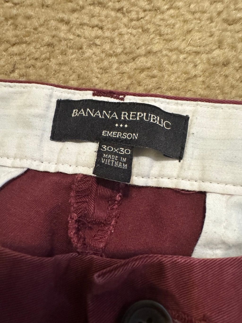 Banana Republic Burgundy Red Banana Republic Chino 30x30 Size US 30 / EU 46 - 2 Thumbnail