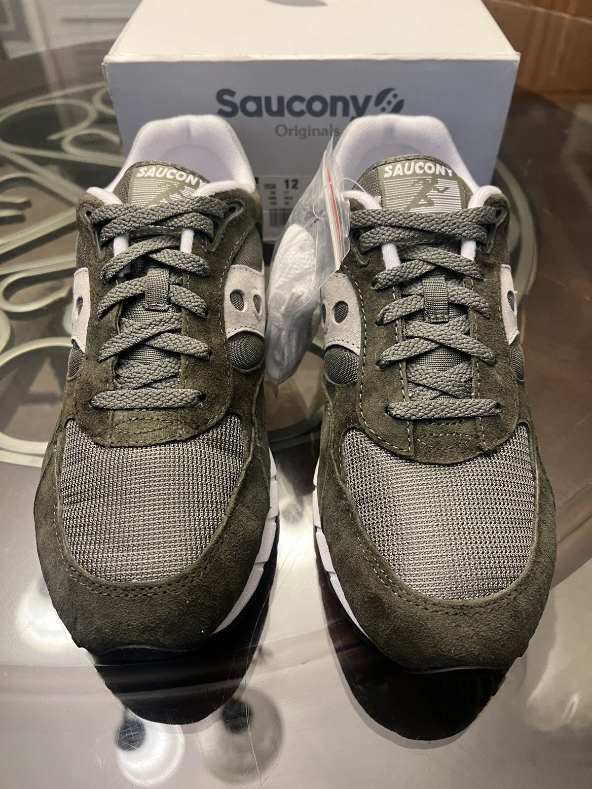 Saucony Saucony Shadow 6000 Green Suede (3 Pairs) Size US 12 / EU 45 - 4 Thumbnail