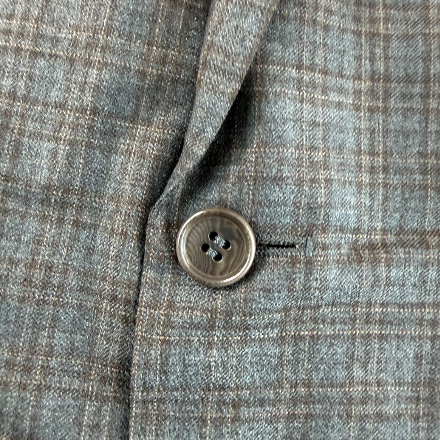 Canali VINTAGE Canali 1934 Sports Coat Blazer Jacket 40 Grey Brown Plaid 100% Wool Italy CEO Size 40R - 5 Thumbnail
