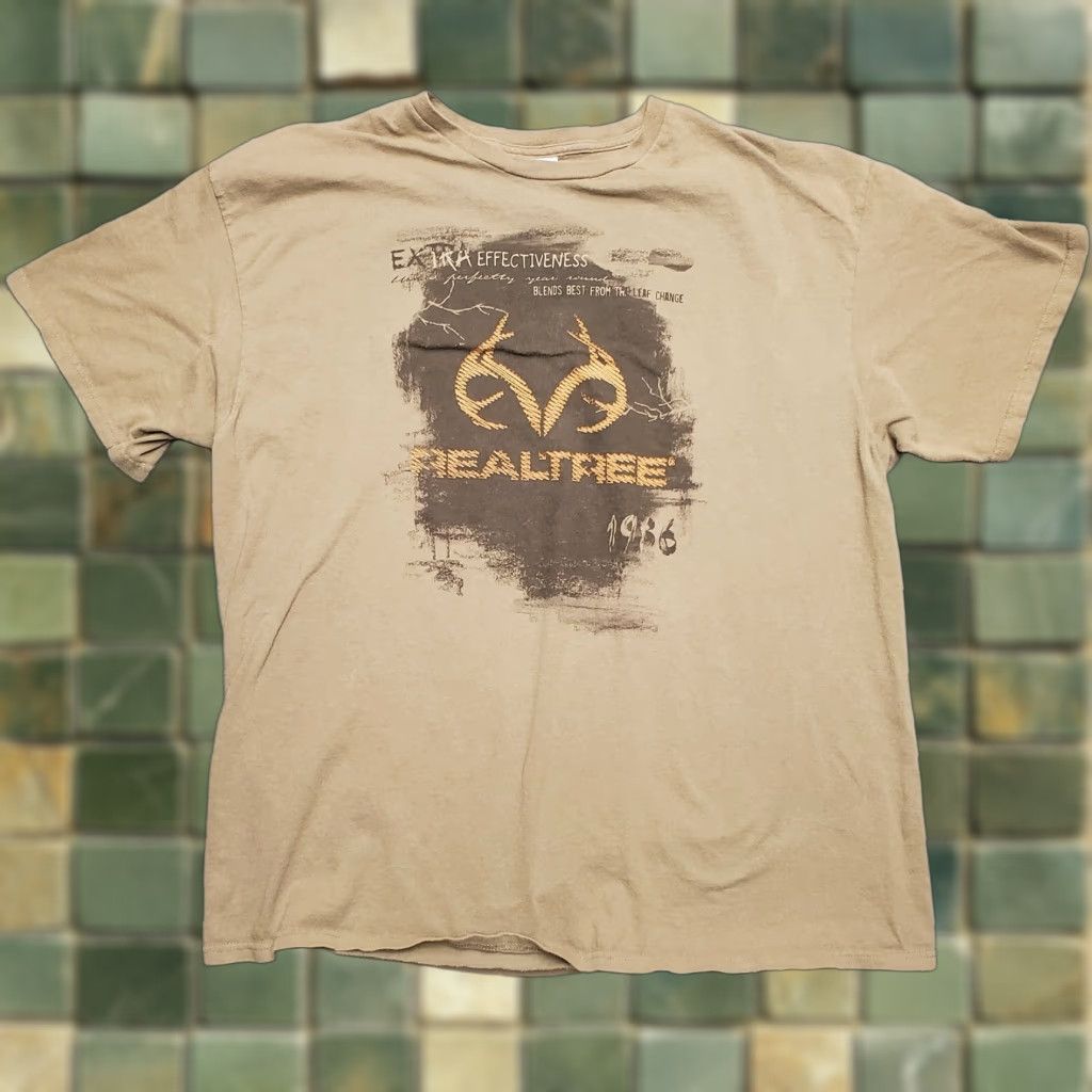 Delta VINTAGE Realtree Shirt Mens XL Brown Short Sleeve Crewneck TEE Size US XL / EU 56 / 4 - 1 Thumbnail