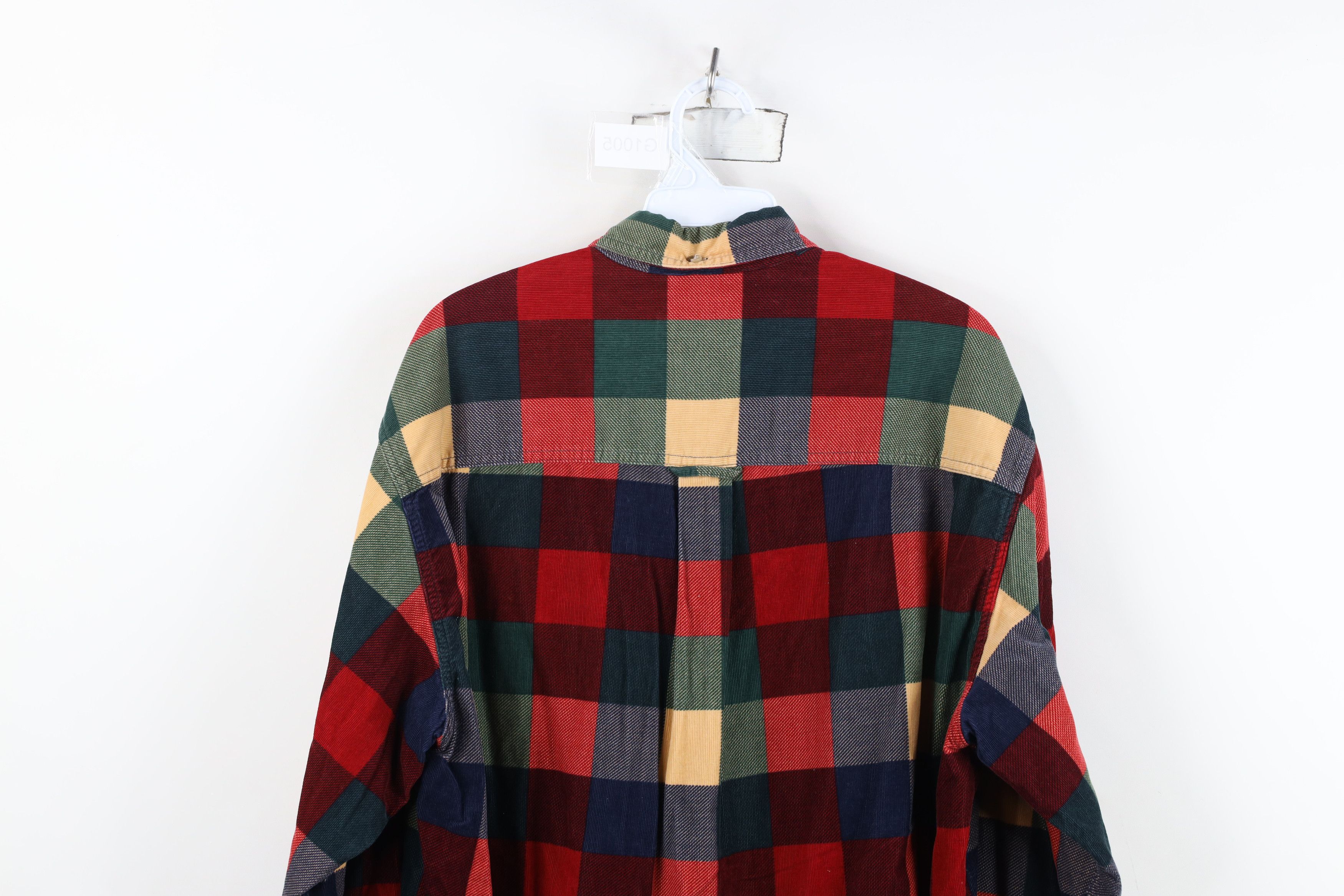 Vintage Vintage 90s Streetwear Checkered Corduroy Button Down Shirt Size US M / EU 48-50 / 2 - 10 Thumbnail