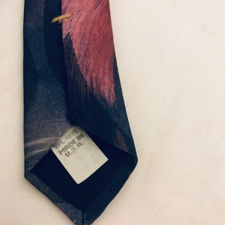 Oscar De La Renta #1585 VTG Oscar de la Renta vintage gray men's necktie Size ONE SIZE - 2 Thumbnail