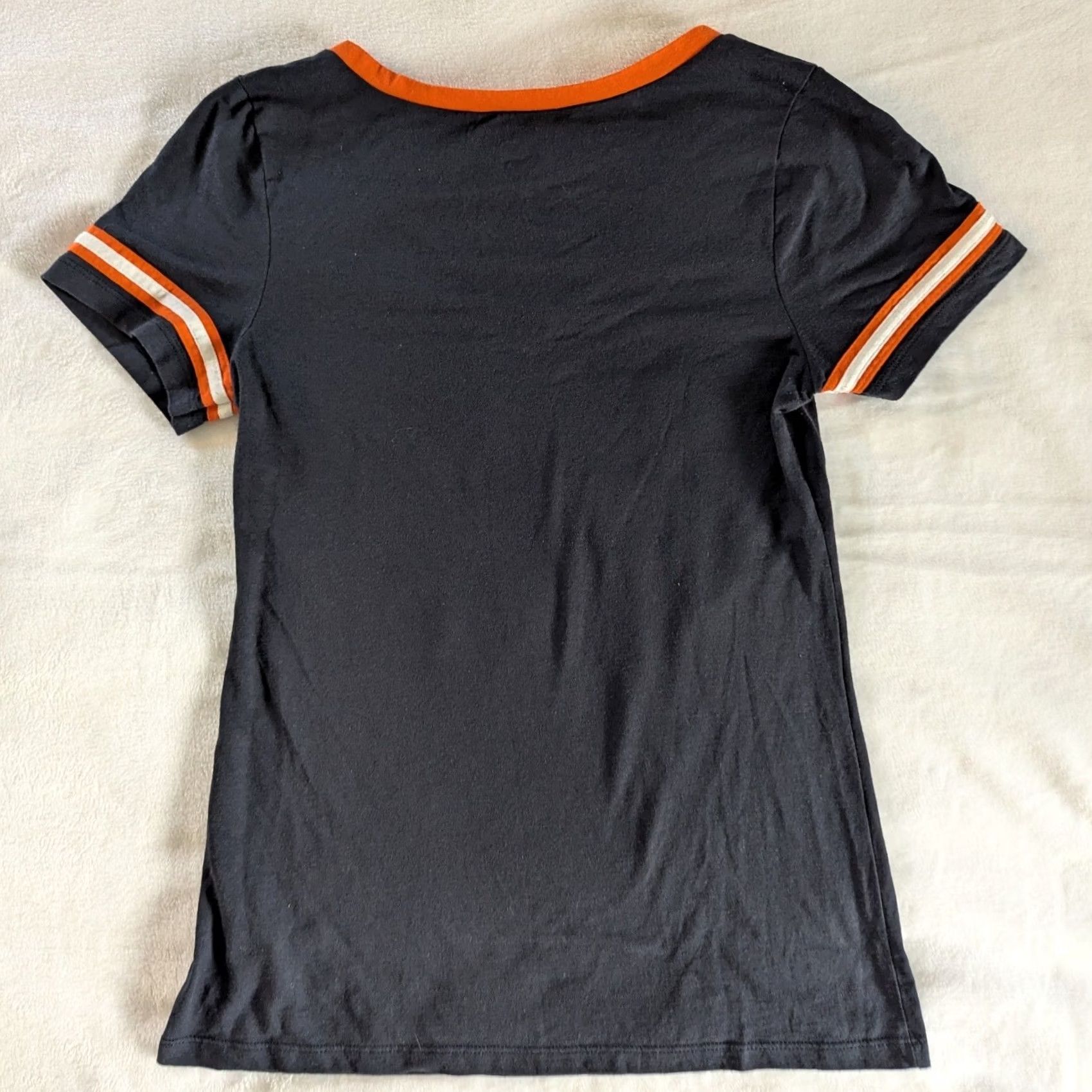 NFL NFL Chicago Bears #20 Women's V Neck T Shirt Sz M Orange & White Contrast Stripe Size M / US 6-8 / IT 42-44 - 2 Thumbnail