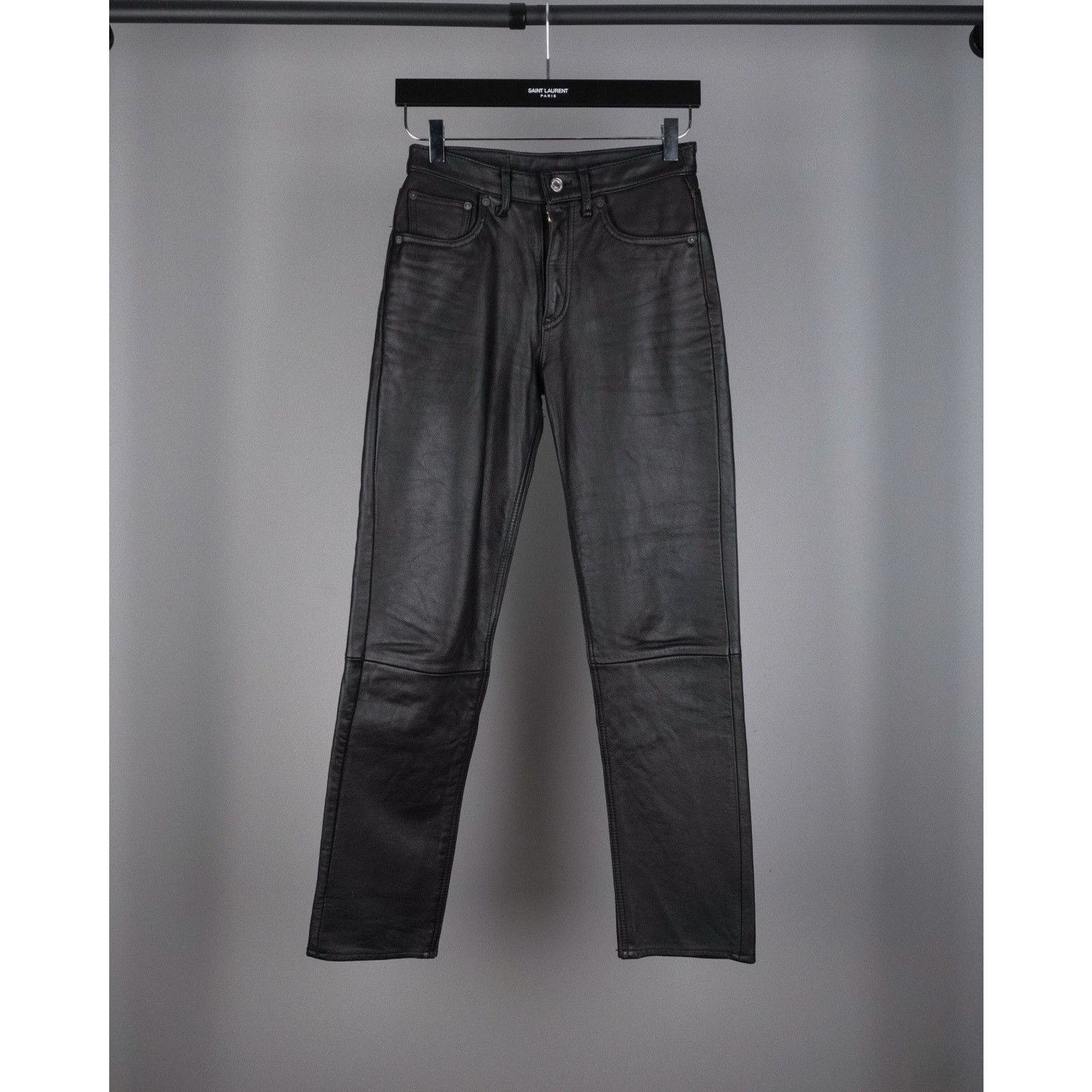 Levi's Vintage levis strauss real leather black logo pants Size 27" / US 4 / IT 40 - 1 Thumbnail