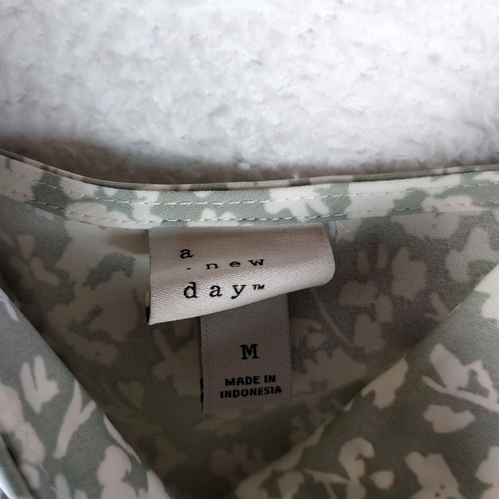 Vintage A New Day Women’s Floral Slip Dress Green White Midi Size M Dress Sleeveless Party/Cocktail Casual Size M / US 6-8 / IT 42-44 - 5 Thumbnail