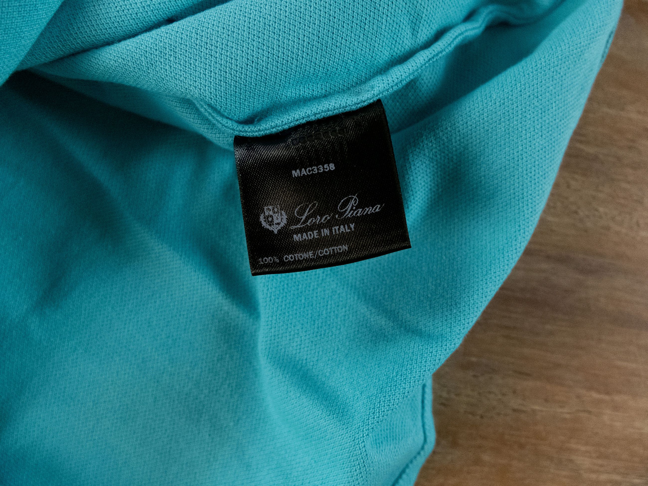 Loro Piana LORO PIANA solid blue pique cotton polo shirt Medium Size US M / EU 48-50 / 2 - 6 Thumbnail