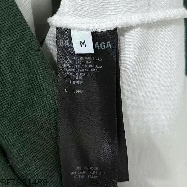 Balenciaga Balenciaga Green Double Layer Destroyed Hole Letter Hoodie Size US M / EU 48-50 / 2 - 5 Thumbnail