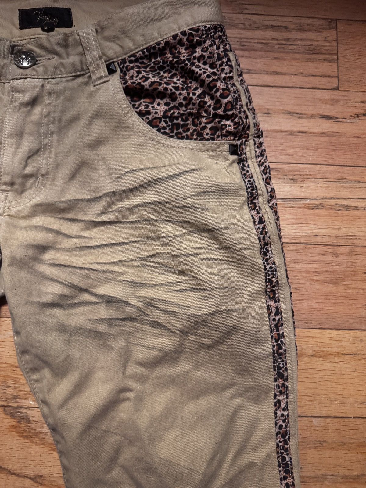 Japanese Brand Vice Fairy Leopard Print Bootcut Pants Size US 29 - 3 Thumbnail