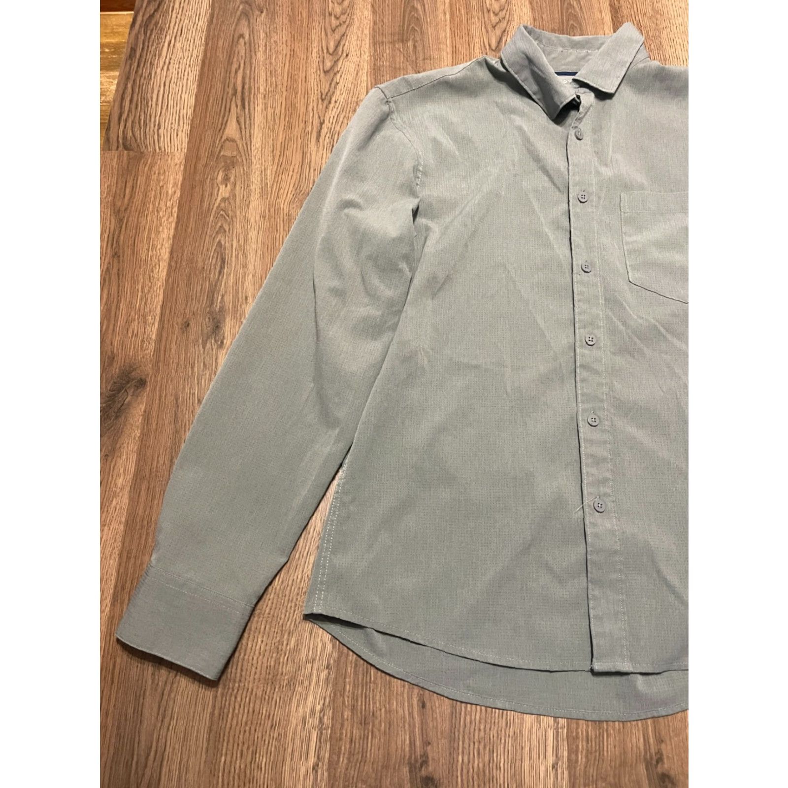 Apt. 9 Apt. 9 Shirt Men’s Medium Green Long Sleeve Button Up Slim Fit Size US M / EU 48-50 / 2 - 3 Thumbnail