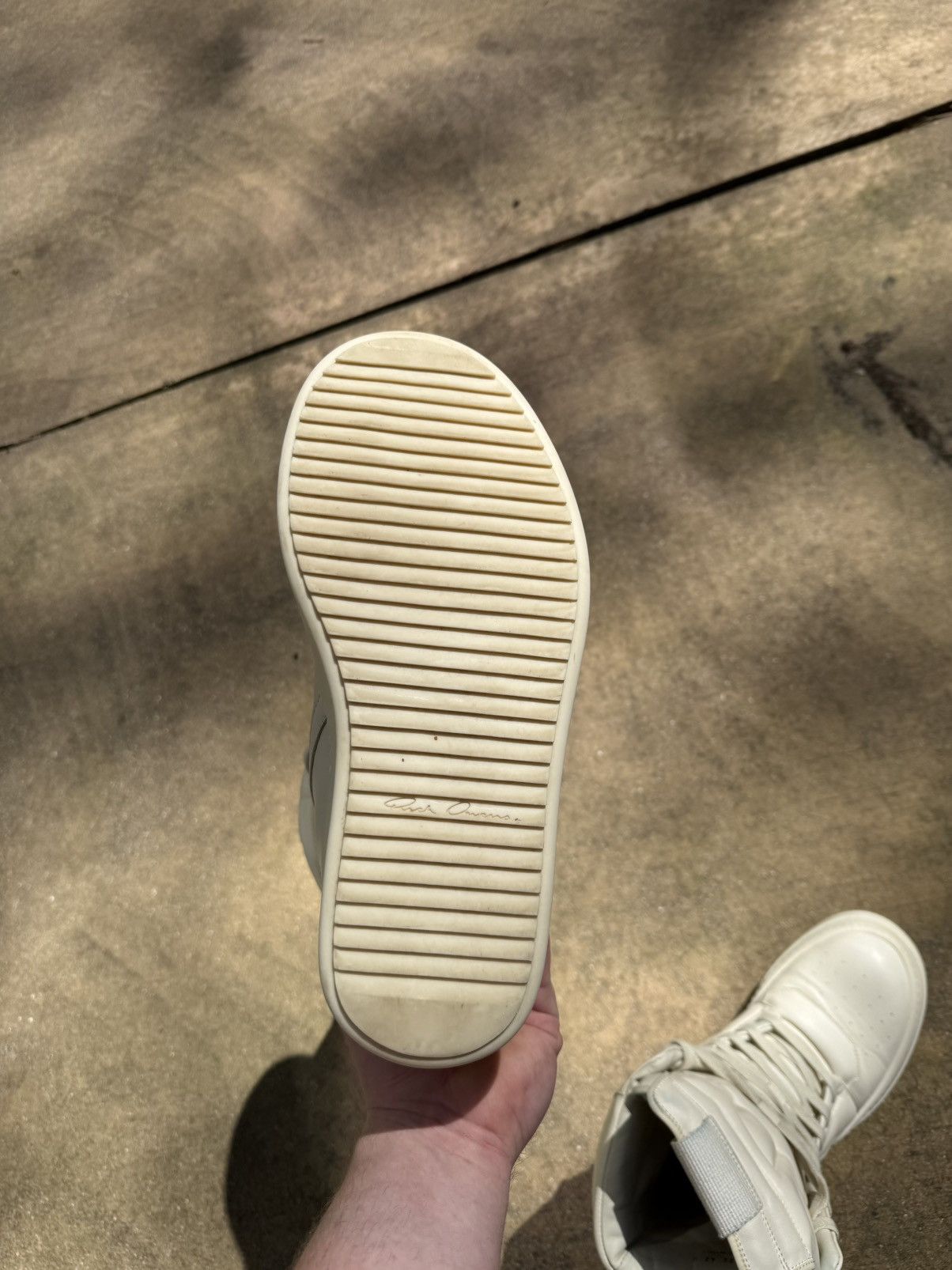 Rick Owens Rick Owens FW24 Porterville Mega Geobasket "Milk" LCO Size US 9 / EU 42 - 10 Thumbnail